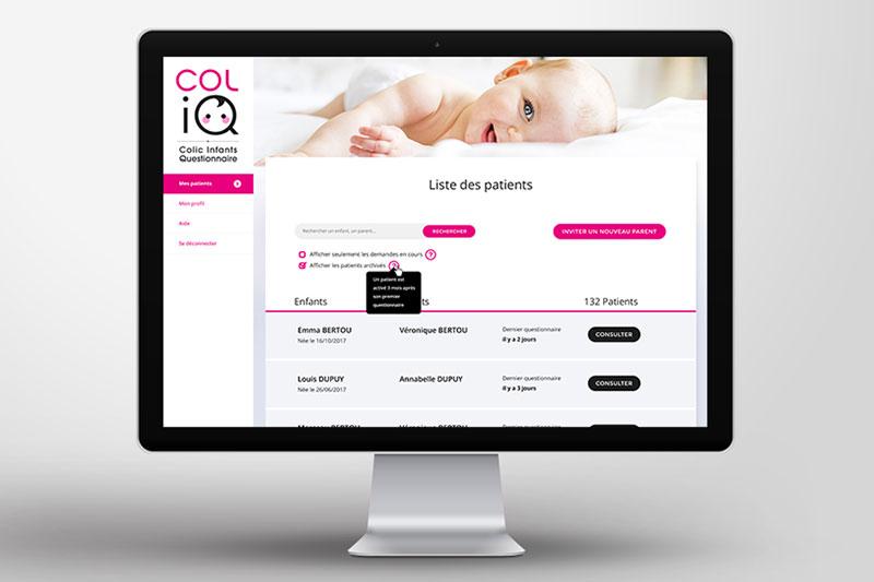 ColiQ, une plateforme pour évaluer la colique de son bébé